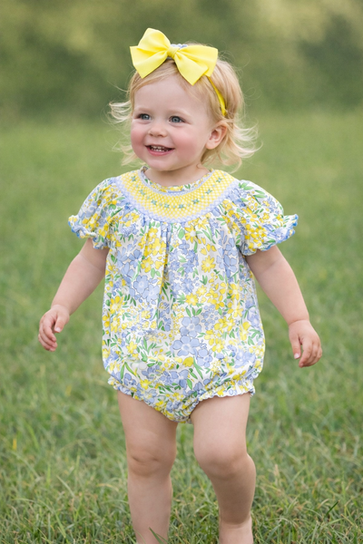 Wild Flowers Smocked Bubble