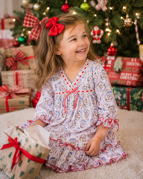 PRE-ORDER: Girls Vintage Blue Santa Nightgown (ETA September)