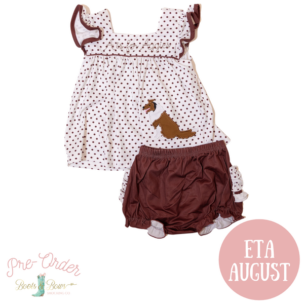 Girls Texas A&M - A is for Aggies Diaper Set (Officially Licensed)