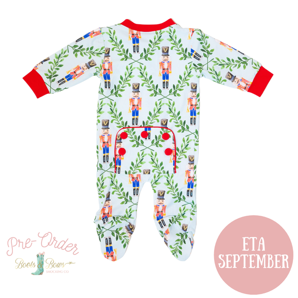 PRE-ORDER: Baby Red Nutcracker Footie Pajamas (ETA September)
