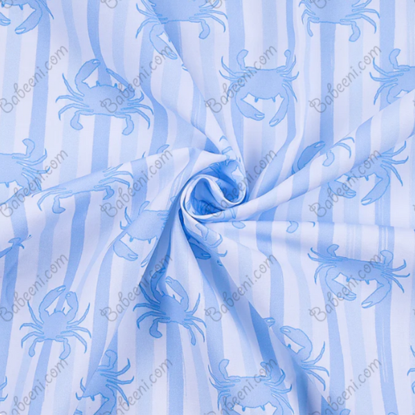 Boys Blue Crab Lounge Shorts Set