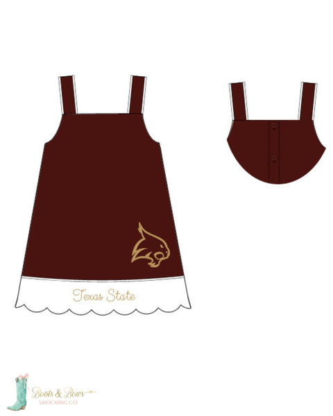 PRE-ORDER: Officially Licensed Texas State Bobcat Pride Dress (ETA Early August)