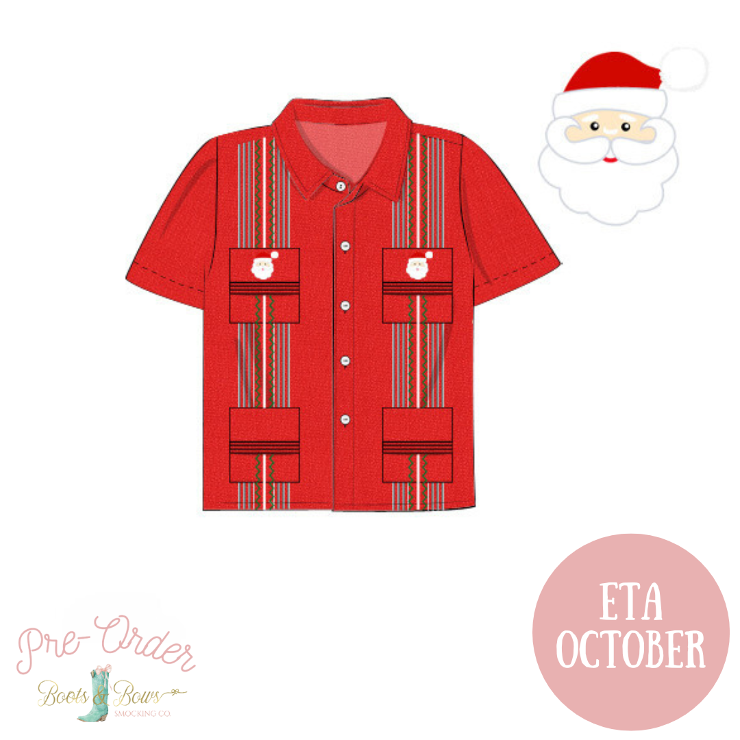 PRE-ORDER: Boys Santa Guayabera (ETA OCTOBER)
