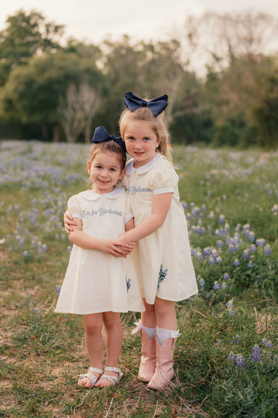PRE-ORDER: Girls B is for Bluebonnets Dress (ETA January)