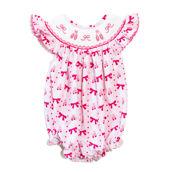 Girls Bows & Ballet Smocked Bubble - 6M