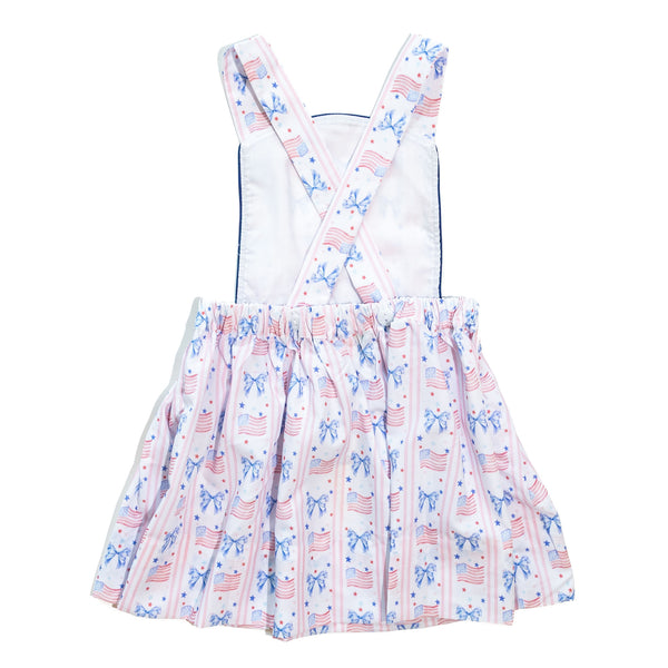 Girls American Flag Pocket Dress
