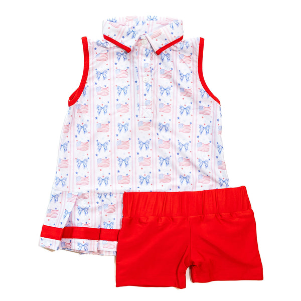 Girls Patriotic Athletic Dress