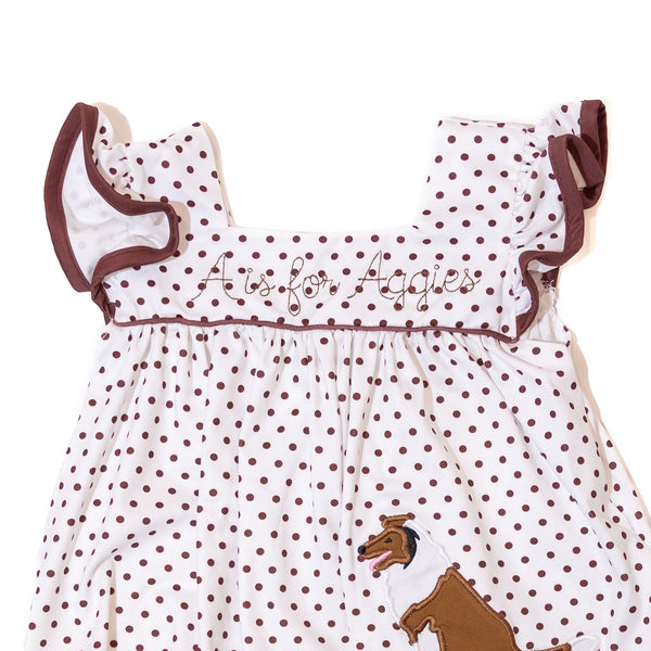 Girls Texas A&M - A is for Aggies Diaper Set (Officially Licensed)