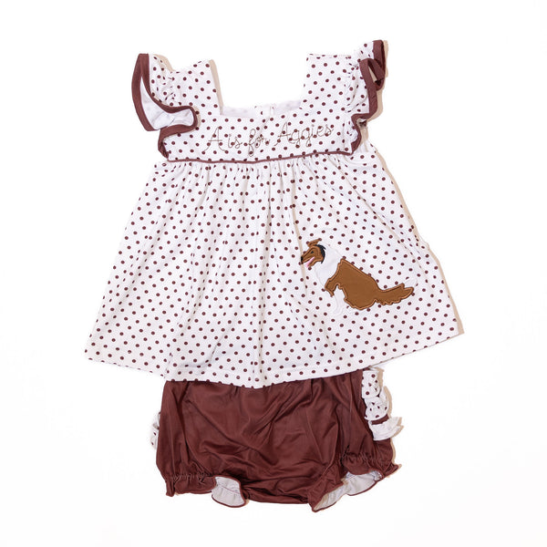 Girls Texas A&M - A is for Aggies Diaper Set (Officially Licensed)
