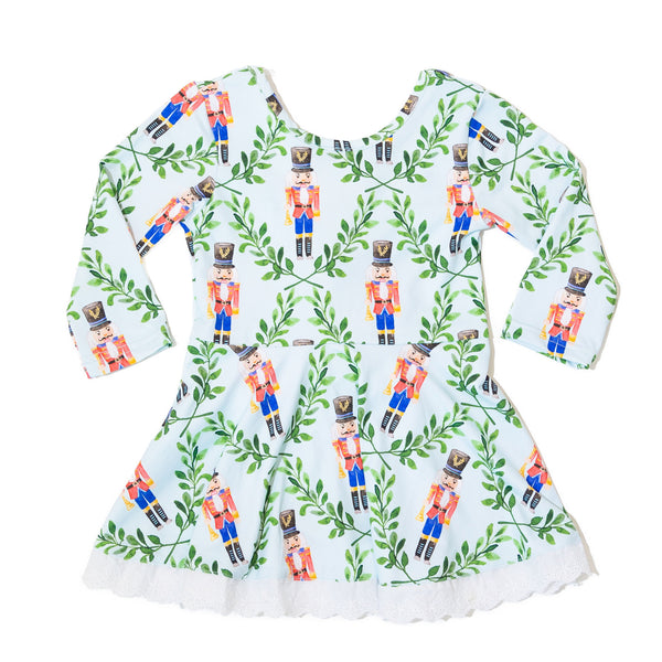 Girls Red Nutcracker Twirl Dress