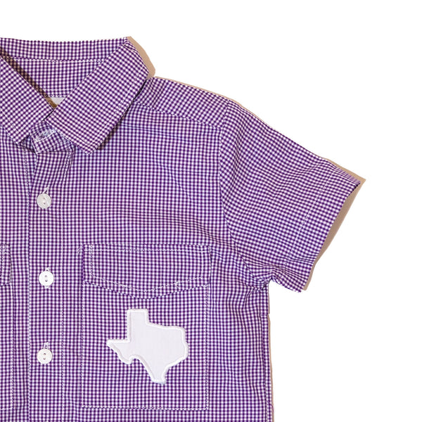 Boys Gameday Fishing Shirt -TARLETON TEXANS (Officially Licensed)