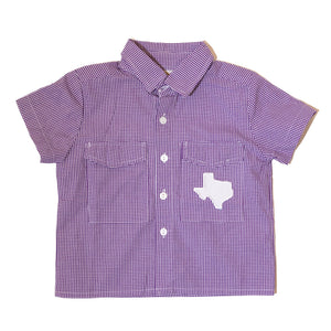 Boys Gameday Fishing Shirt -TARLETON TEXANS (Officially Licensed)