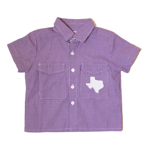Boys Gameday Fishing Shirt -TARLETON TEXANS (Officially Licensed)