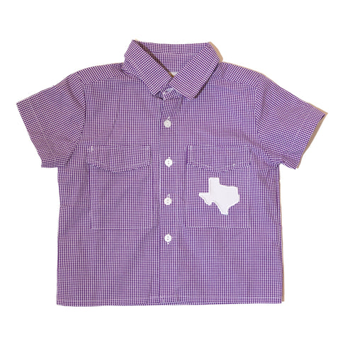 Boys Gameday Fishing Shirt -TARLETON TEXANS (Officially Licensed)