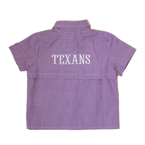 Boys Gameday Fishing Shirt -TARLETON TEXANS (Officially Licensed)