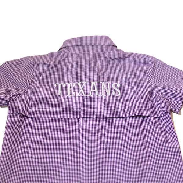 Boys Gameday Fishing Shirt -TARLETON TEXANS (Officially Licensed)