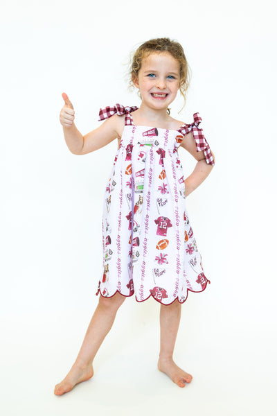Girls Texas A&M Aggie Spirit Tie Dress (Officially Licensed)