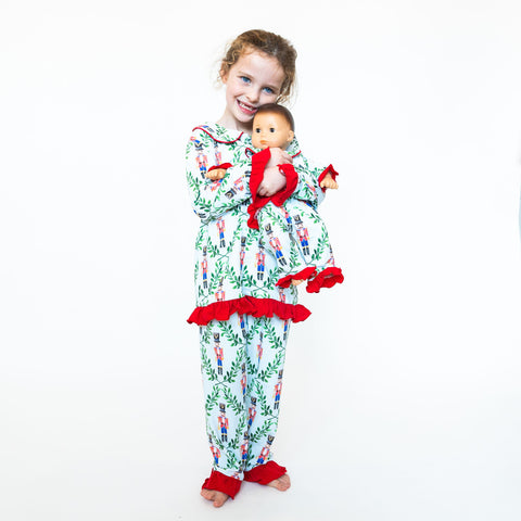 Doll Red Nutcracker Pajamas