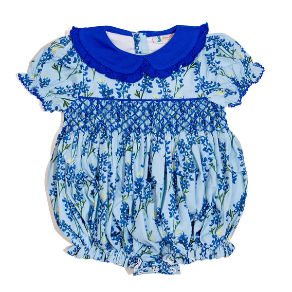 PRE-ORDER: Girls Smocked Bluebonnet Dreams Bubble (ETA January)