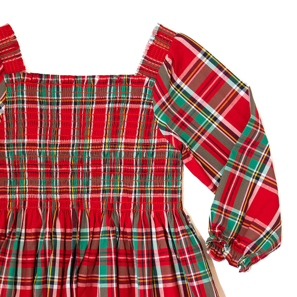 PRE-ORDER: Girls Christmas Plaid Smocked Dress (ETA OCTOBER)