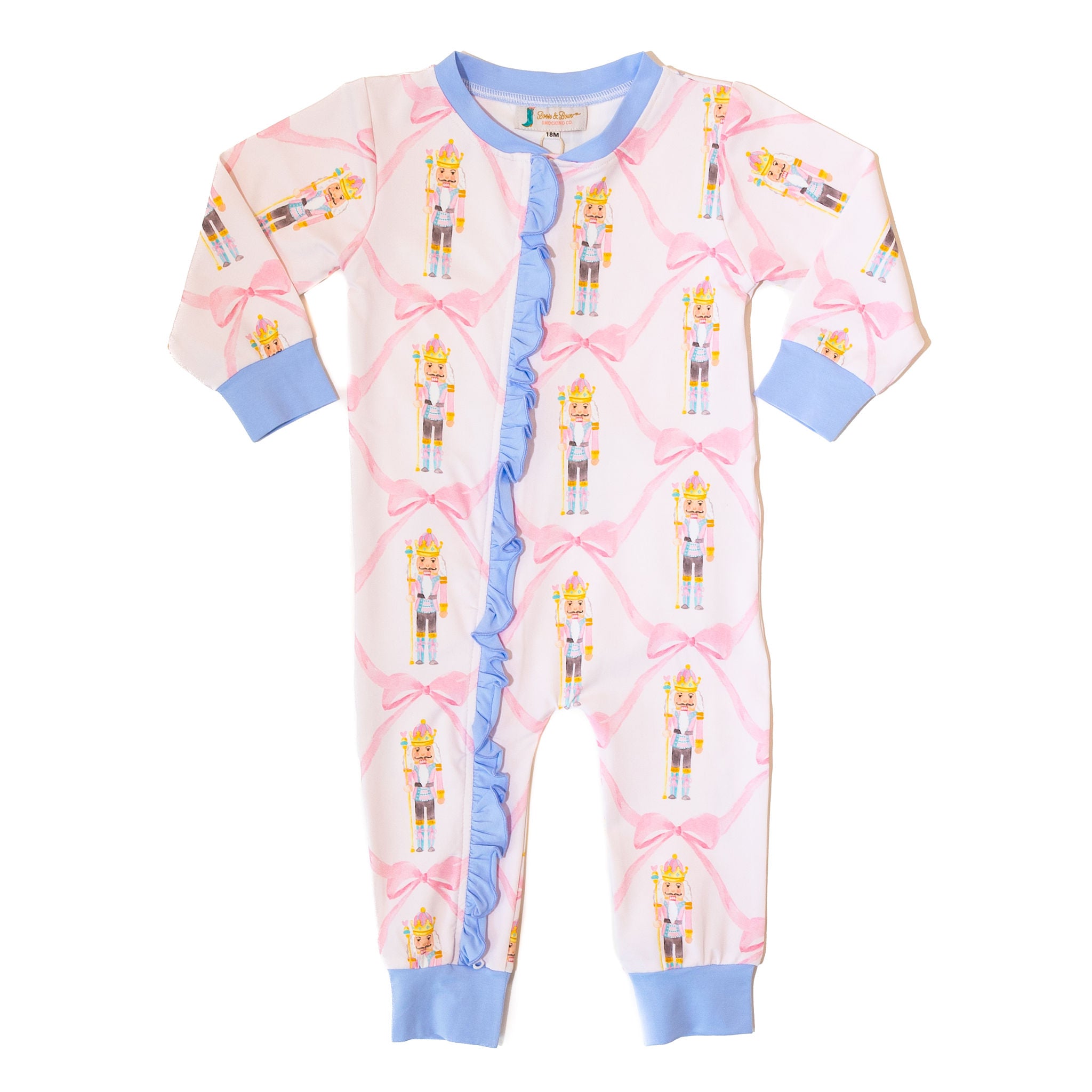 Baby Girl Pink Nutcracker Ruffle Pajamas