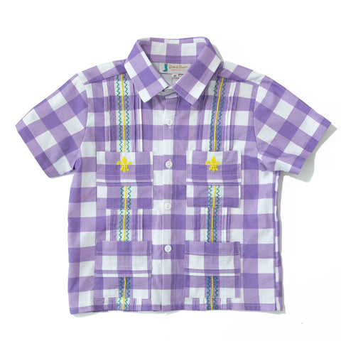 Boys Mardi Gras Guayabera Shirt