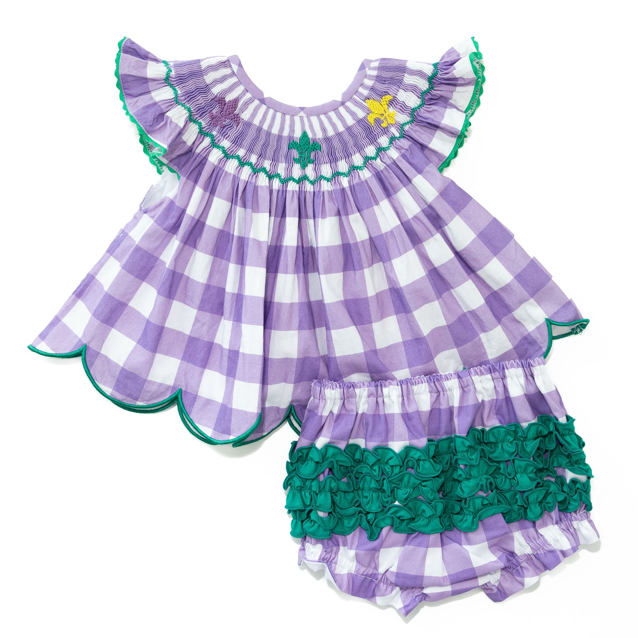 Girls Mardi Gras Diaper Set