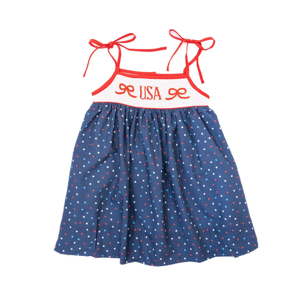 Girls USA & Bows Smocked Sundress
