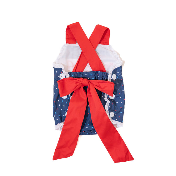 Girls USA & Bows Smocked Sunsuit