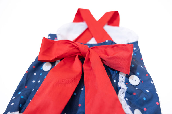 Girls USA & Bows Smocked Sunsuit