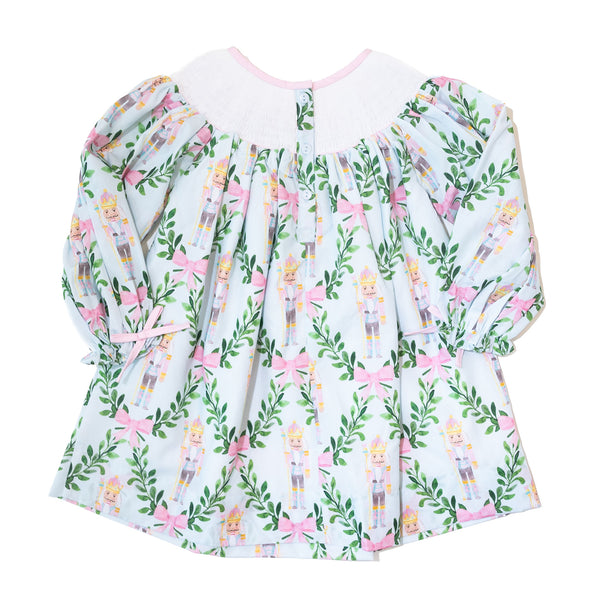 PRE-ORDER: Girls Nutcracker & Bows Smocked Dress (ETA October)