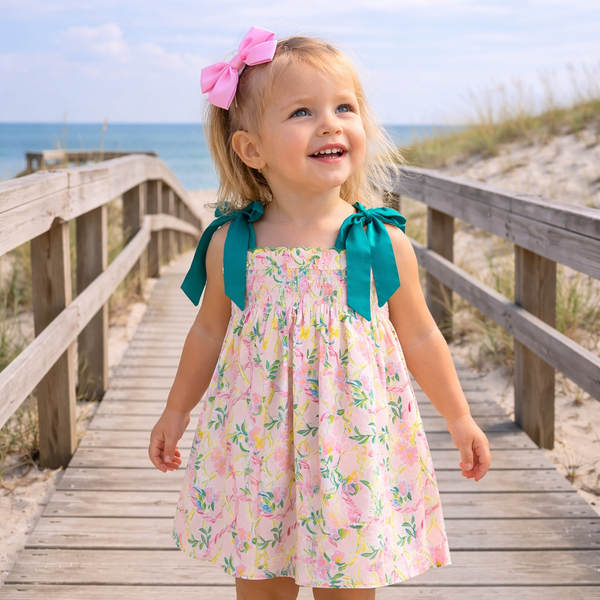 Girls Sweet Summer Smocked Dress