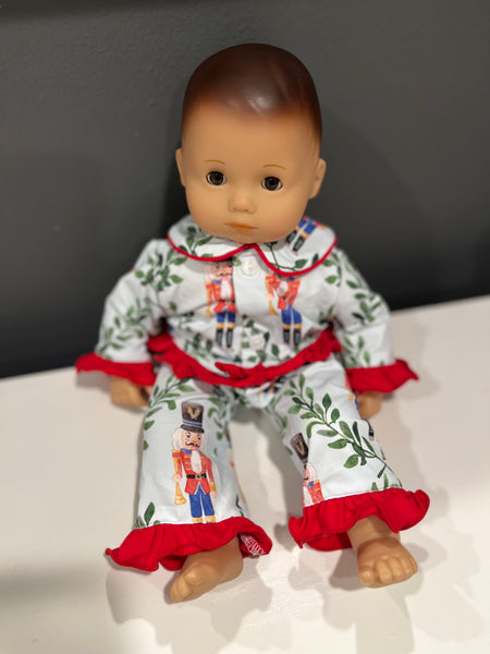 PRE-ORDER: Doll Red Nutcracker Pajamas (ETA October)
