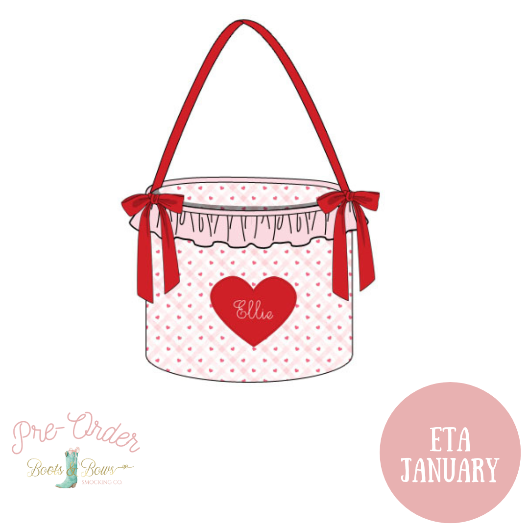 Girls Be Mine Heart Basket (ETA January)