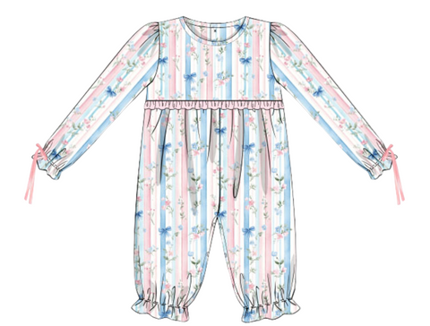 Girls Blossoms & Bows Romper