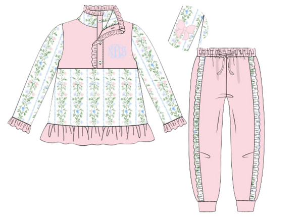 Girls Grandmillenial Garden Pullover & Jogger Set
