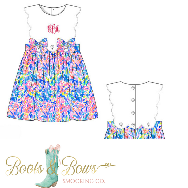 Girls Summer Soiree Scallop Dress -  Size 24M