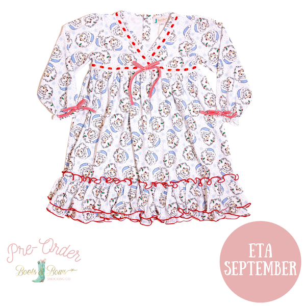 PRE-ORDER: Girls Vintage Blue Santa Nightgown (ETA September)