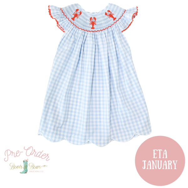 PRE-ORDER: Girls Smocked Crawfish  - 5T (ETA JANUARY)