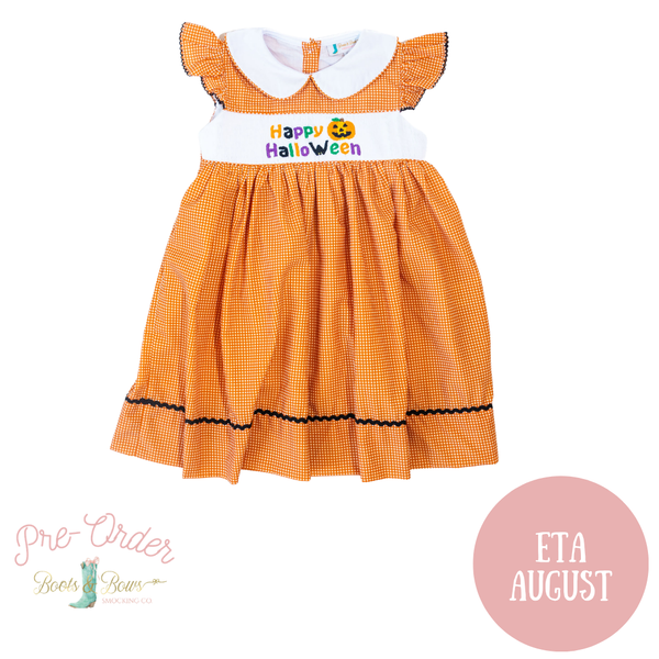 PRE-ORDER: Girls Happy Halloween Dress (ETA AUGUST)