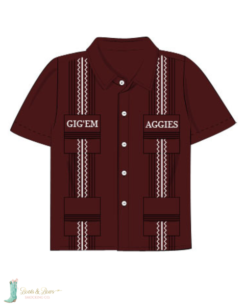 PRE-ORDER: Officially Licensed Texas A&M Guayabera (ETA Early August)