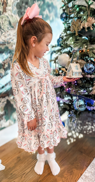 PRE-ORDER: Girls Vintage Pink Santa Nightgown (ETA September)