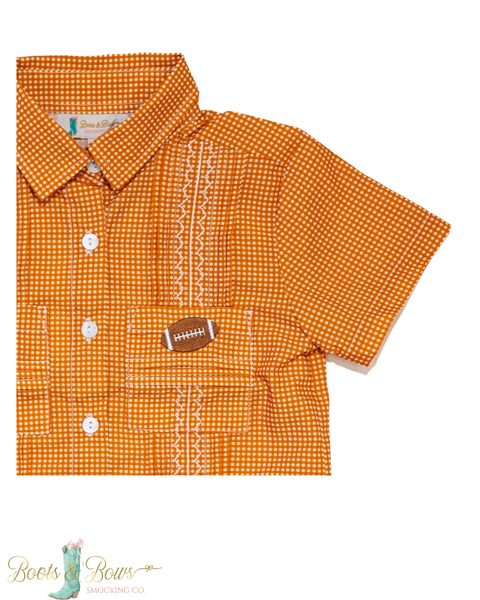 Pre-Order: Boys Orange Gameday Guayabera (ETA Early August)