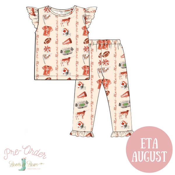 PRE-ORDER: Girls Texas Gameday Spirit Pajamas (ETA AUGUST)