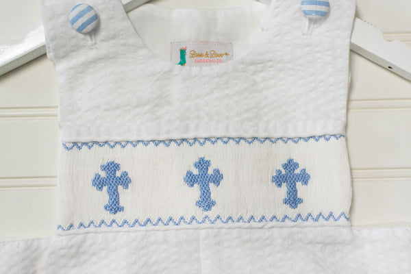 Boys Seersucker Cross Short Jon Jon