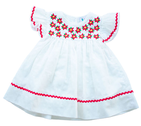 Girls Poinsettia Dress